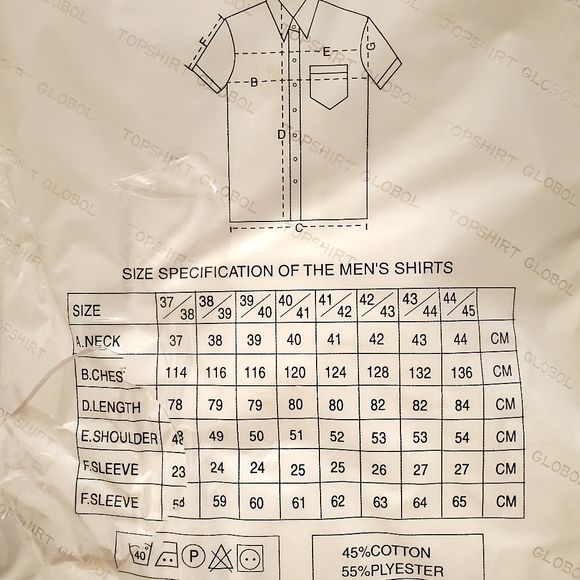 NWT MAN DRESS LONG SLEEVE SHIRT (SIZE 39/40) - Picture 3 of 3